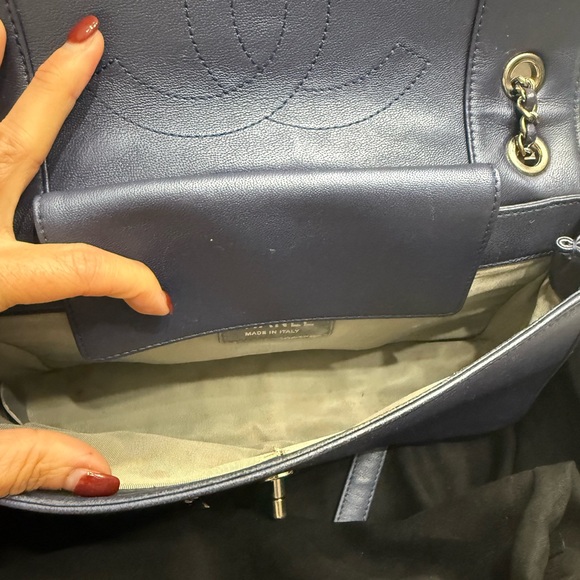 CHANEL Metallic Blue Mademoiselle Flap Bag - Picture 9 of 16